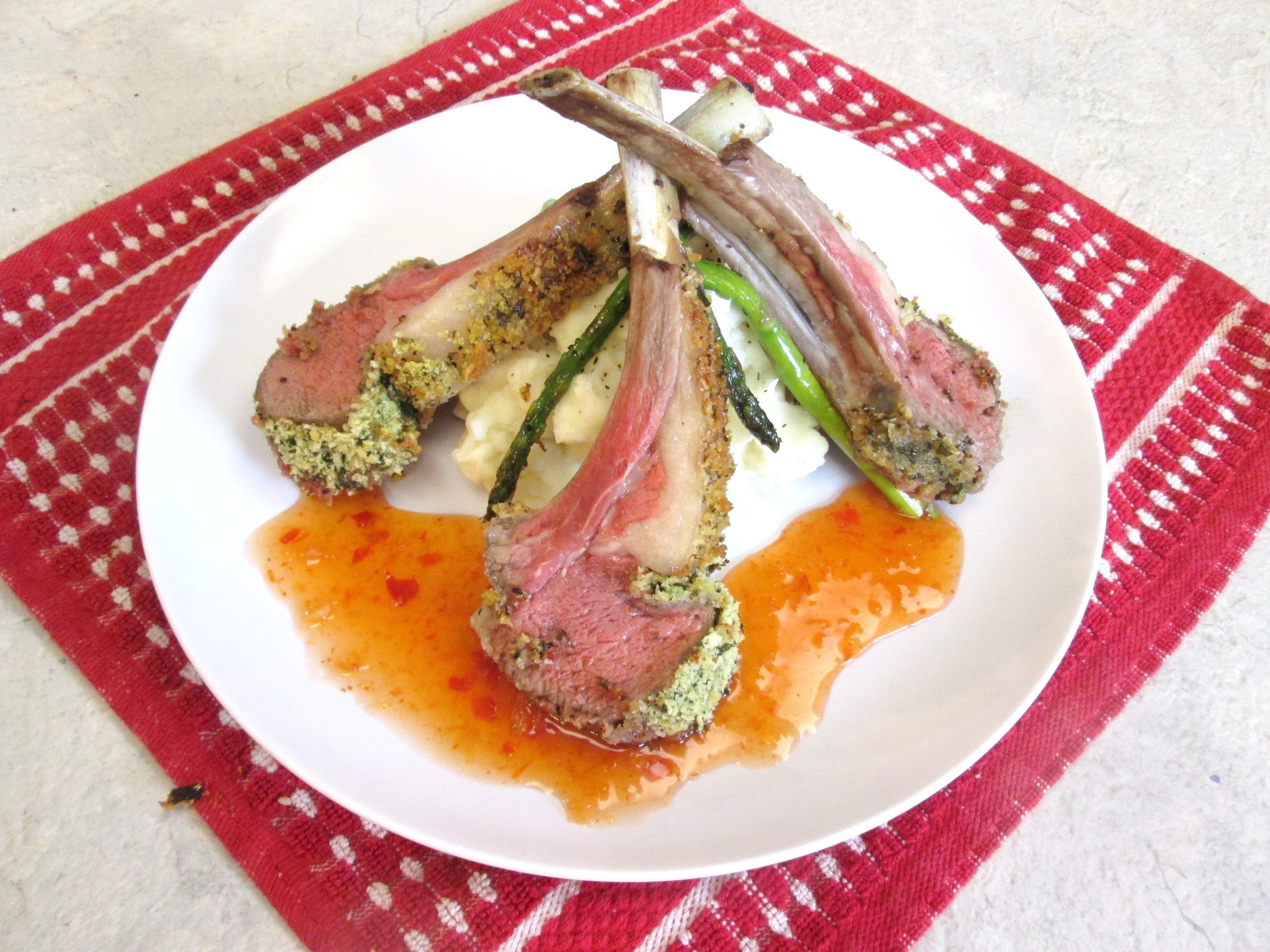 Rack of Lamb with a Mint Panko Crust