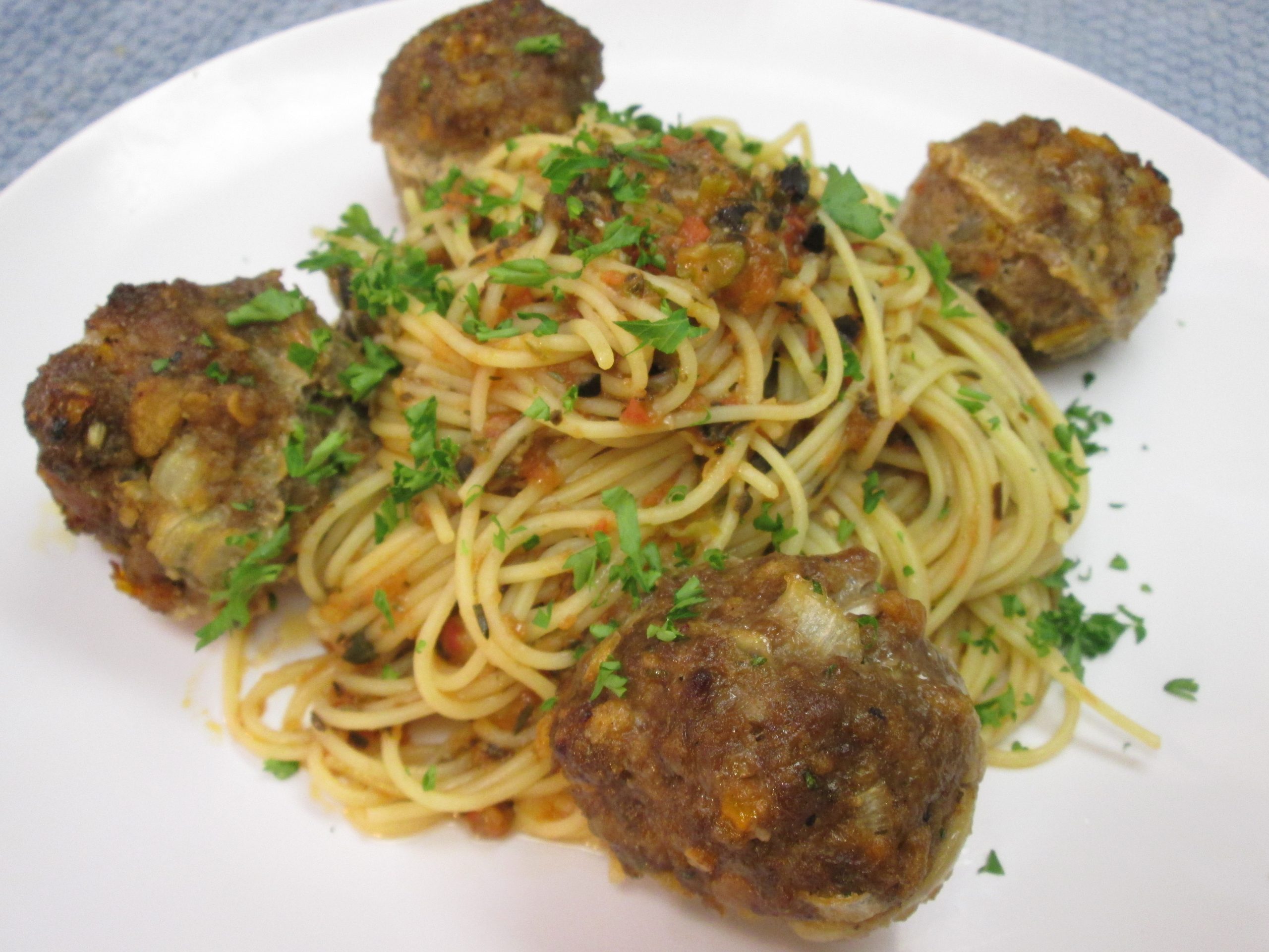 Spaghetti with Meatballs and Angel Hair Pasta