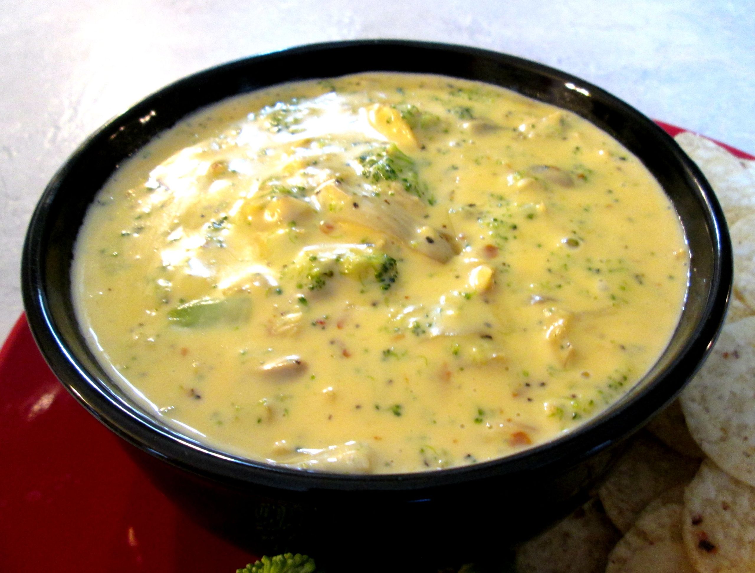 Broccoli and Cheese Dip with Marinated Artichoke Hearts