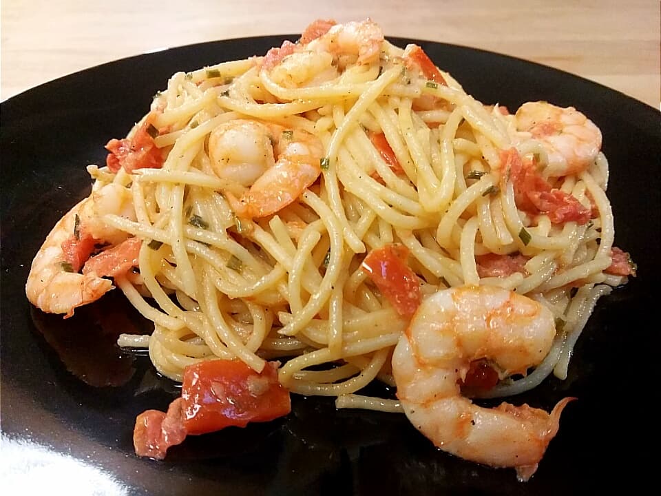 Tomato Creamy Pasta with Shrimp