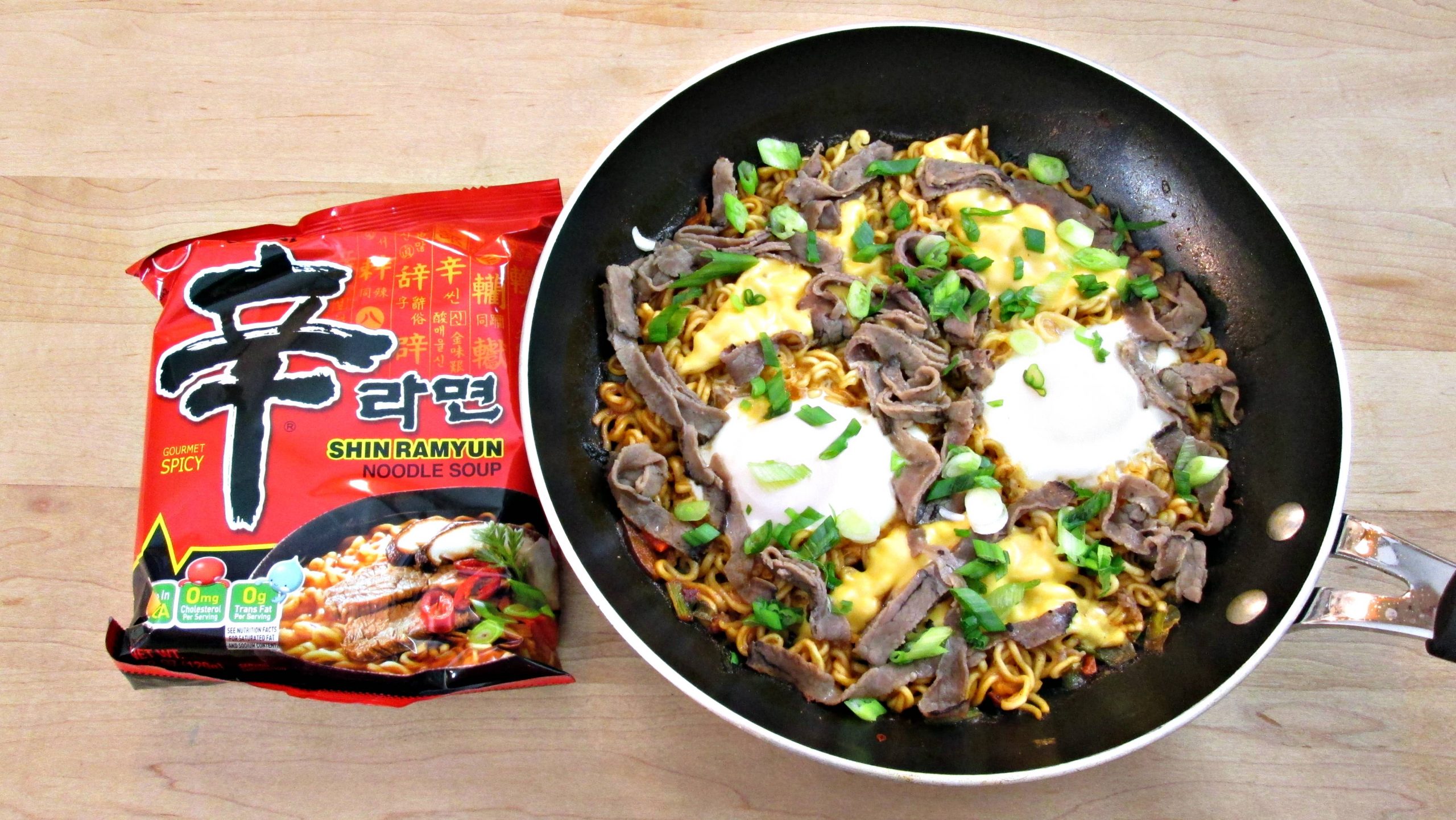 Korean Shin Ramyun Kujiari style Ramen with Beef