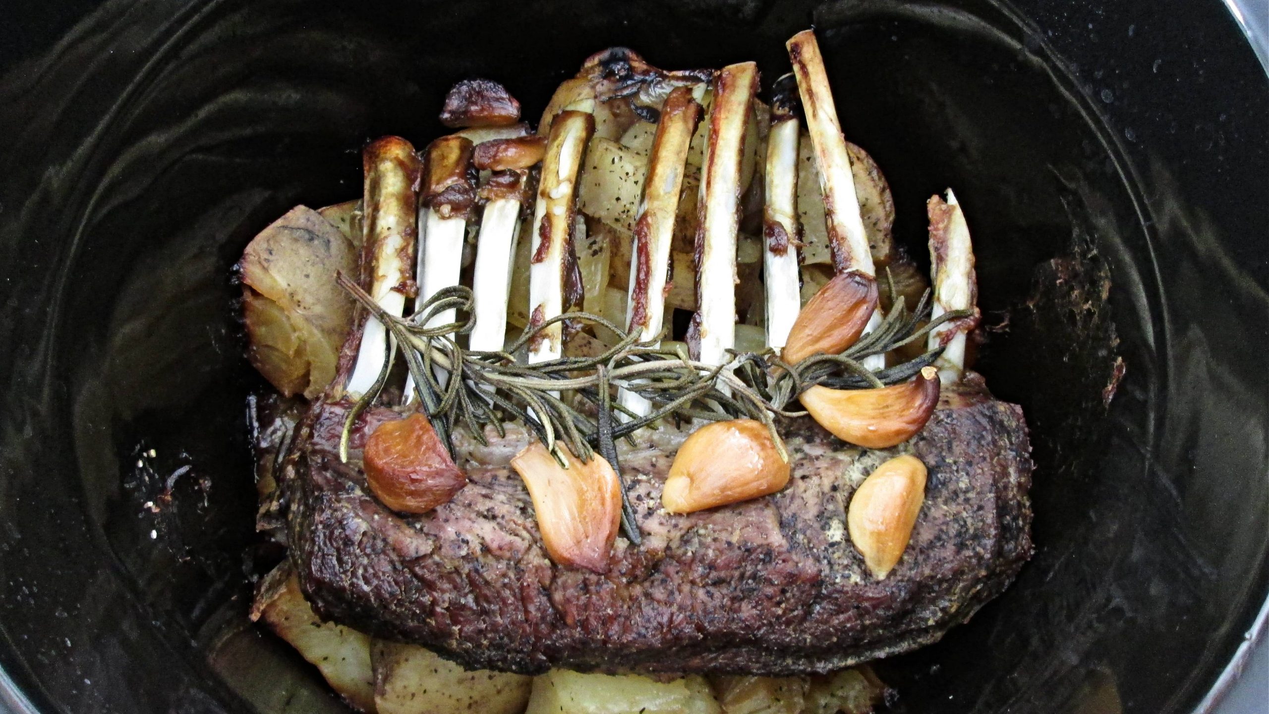 Slow Cooker Roasted Rack of Lamb