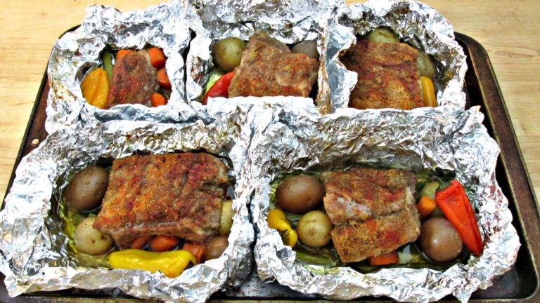 Baby Back Ribs Tin Foil Dinner