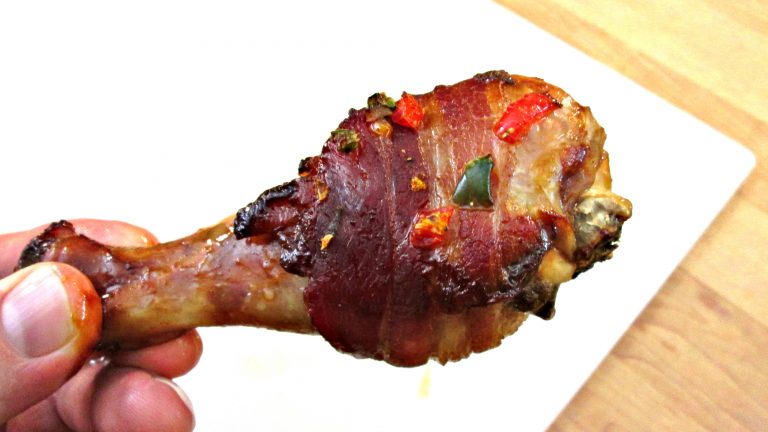 Bacon Wrapped Teriyaki Chicken Legs