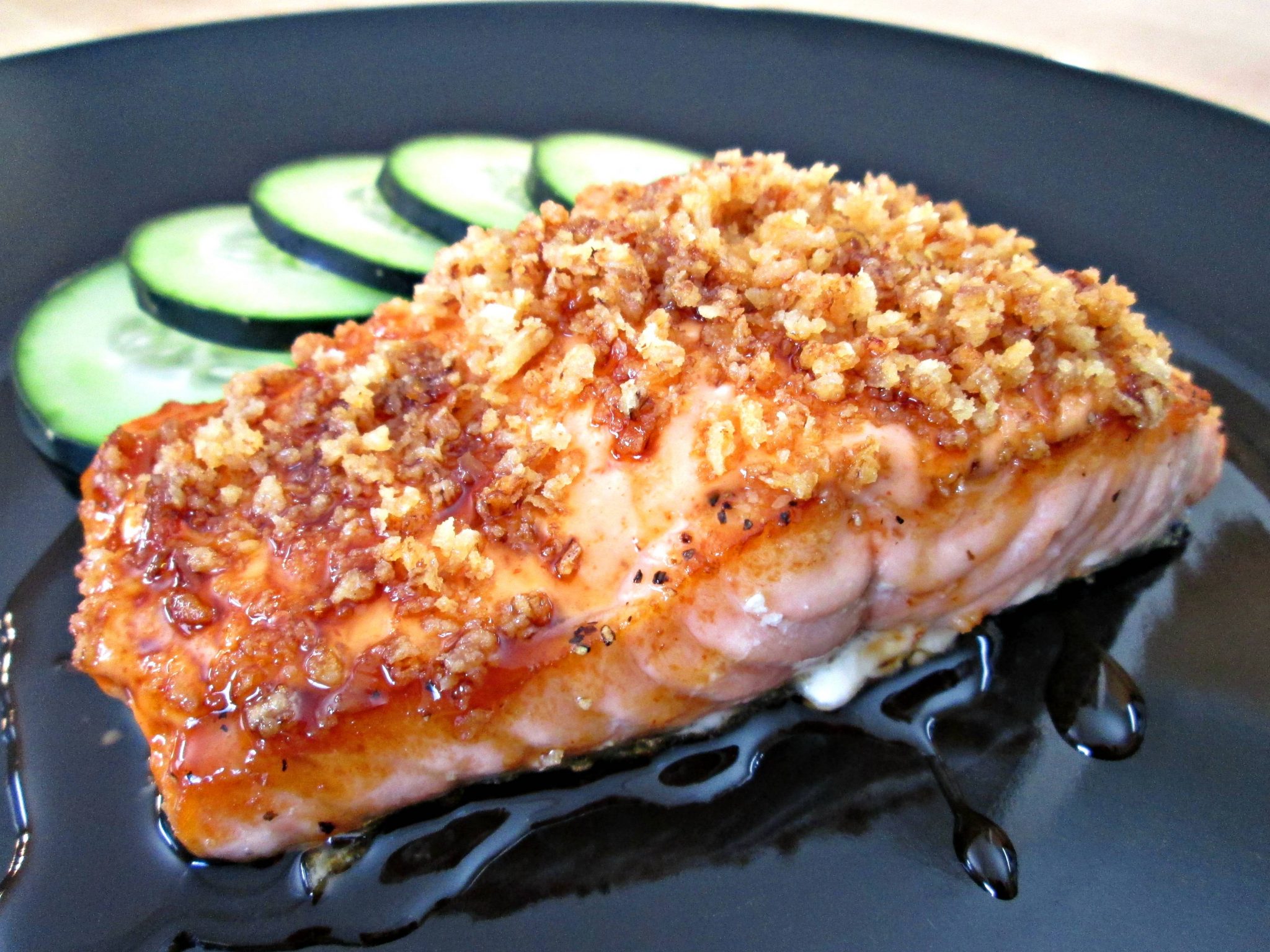 Pan Fried Salmon with Crusted Spicy Mayo and Eel Sauce - Poor Man's ...