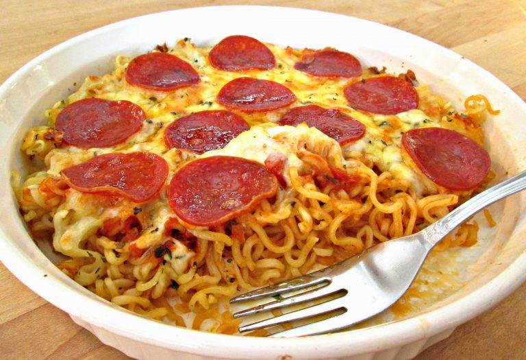 Ramen Spaghetti Pizza A Fun Twist On Three Classics Poor Man S Gourmet Kitchen