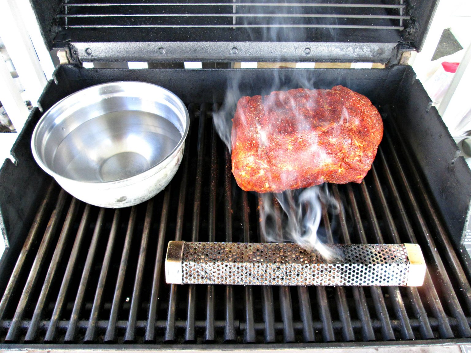 Smoked Boston Butt Roast On A Gas Grill Poor Mans Gourmet Kitchen