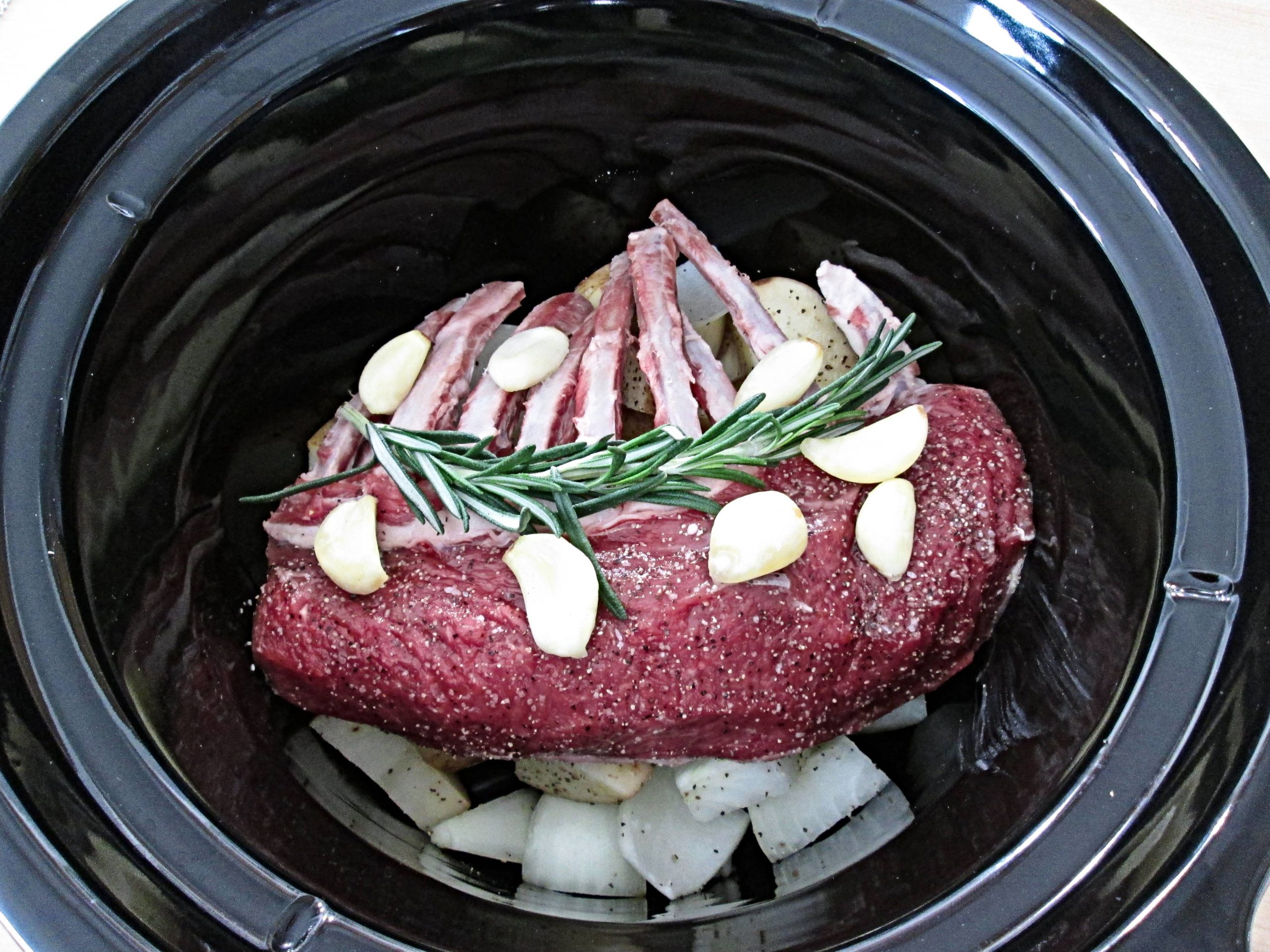 Slow Cooker Roasted Rack of Lamb Poor Man s Gourmet Kitchen