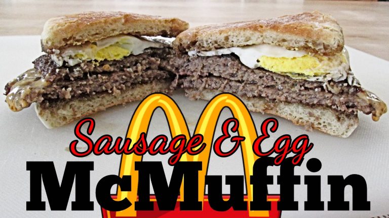 Double Sausage and Egg McMuffin with Cheese