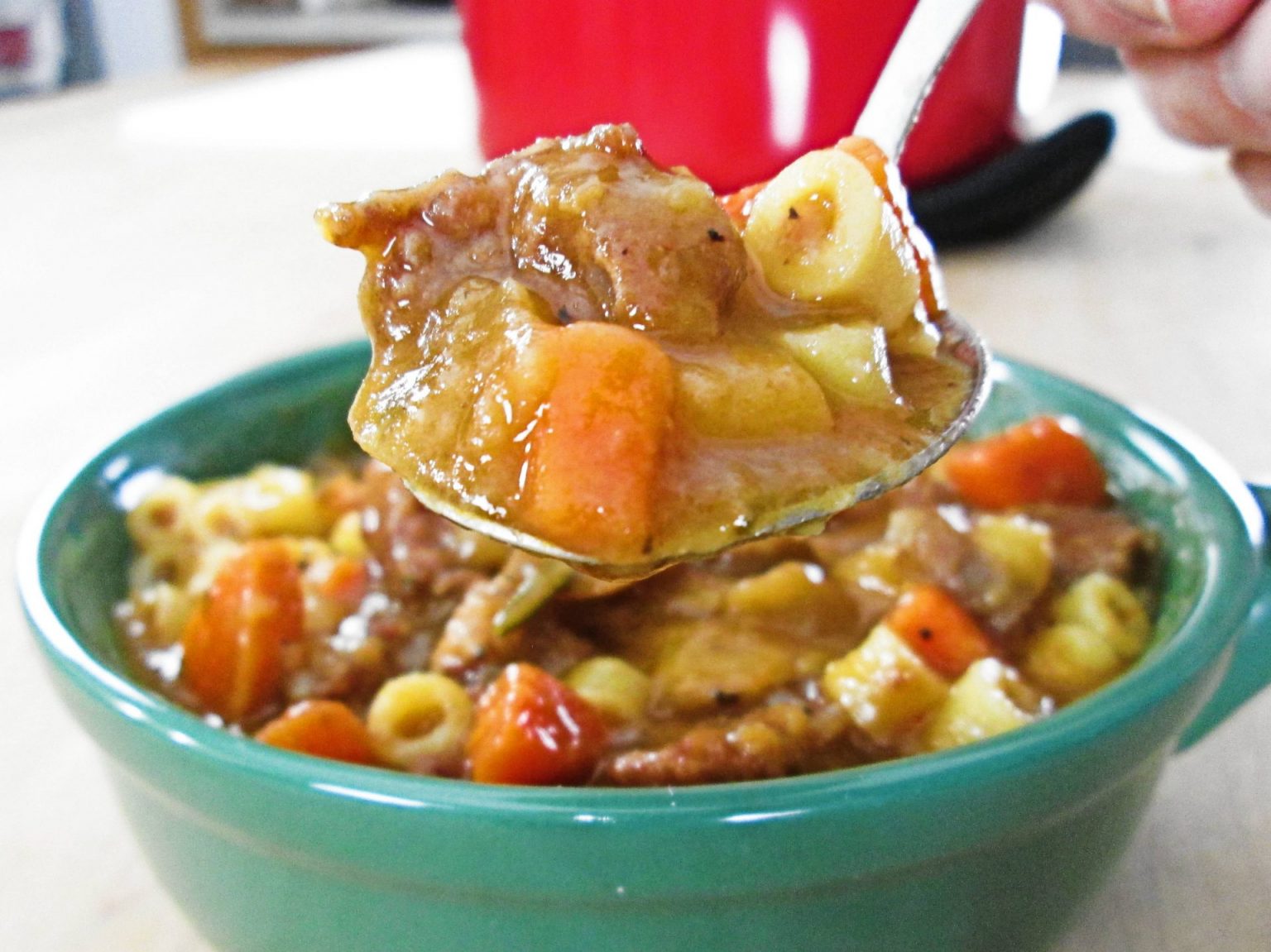 Easy Beef Stew With Ditalini Poor Mans Gourmet Kitchen